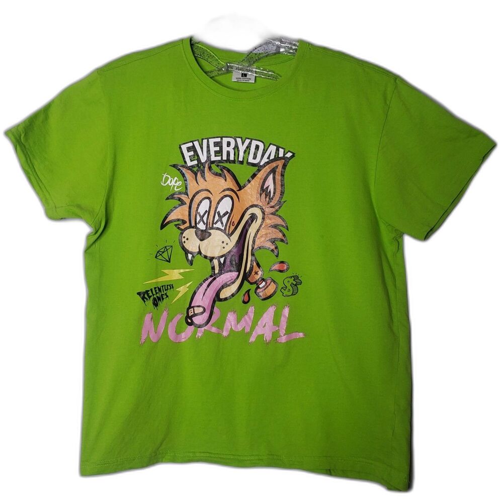 RELENTLESS ONES Everyday Normal Green T Shirt Size Large